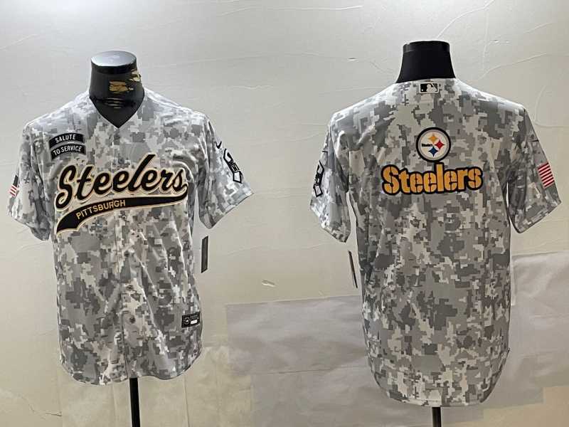 Men's Pittsburgh Steelers Team Logo 2024 Arctic Camo Salute to Service Stitched Baseball Jerseys,We sell and wholesale Men's Pittsburgh Steelers Team Logo 2024 Arctic Camo Salute to Service Stitched Baseball Jerseys on line form chian!